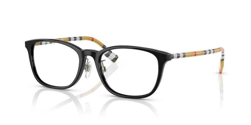 Burberry Donna BE2371D 3853 Montature da vista Acetato Nero Trasparente Squadrata Normale miniatura 3