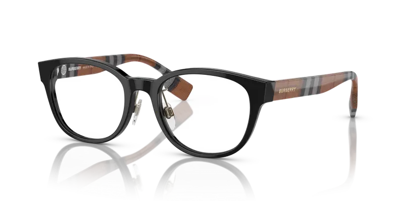 Burberry Donna BE2381D PEYTON 4041 Montature da vista Acetato Nero Trasparente Squadrata Normale miniatura 3