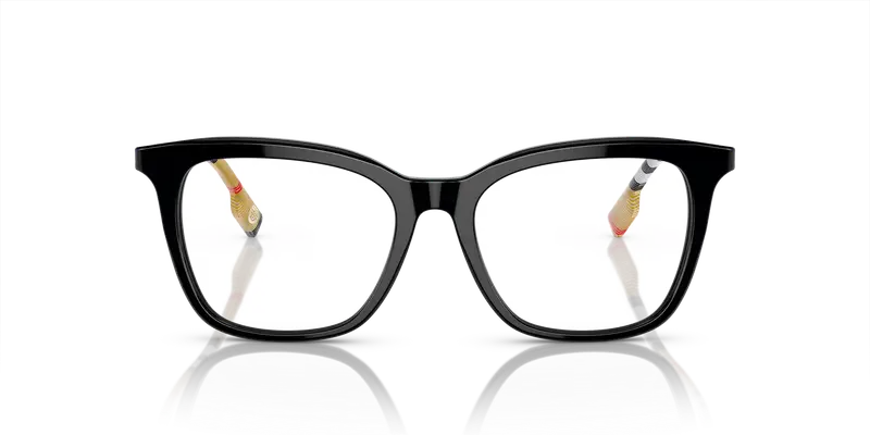 Burberry Donna BE2390 3853 Montature da vista Acetato Nero Trasparente Squadrata Normale miniatura 2