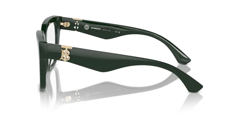 Burberry Donna BE2403 4038 Montature da vista Acetato Verde Trasparente Squadrata Normale miniatura 3