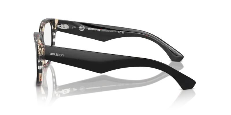 Burberry Donna BE2410 4121 Montature da vista Acetato Nero Trasparente Pantos Normale miniatura 3