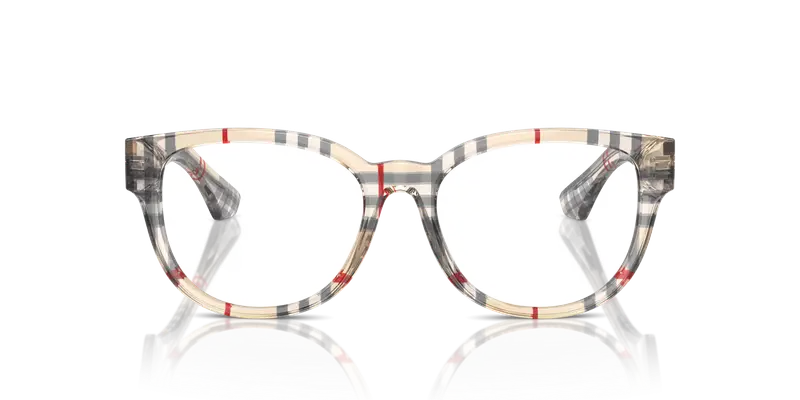 Burberry Donna BE2410 4122 Montature da vista Acetato Marrone Trasparente Pantos Normale miniatura 2