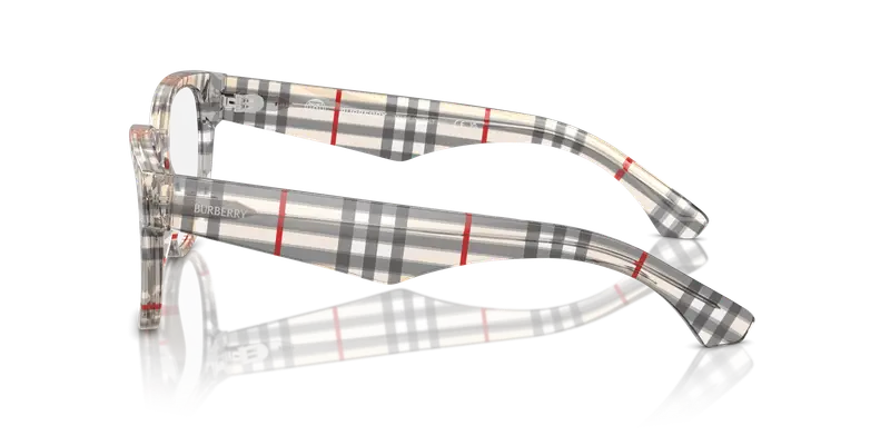 Burberry Donna BE2410 4122 Montature da vista Acetato Marrone Trasparente Pantos Normale miniatura 3