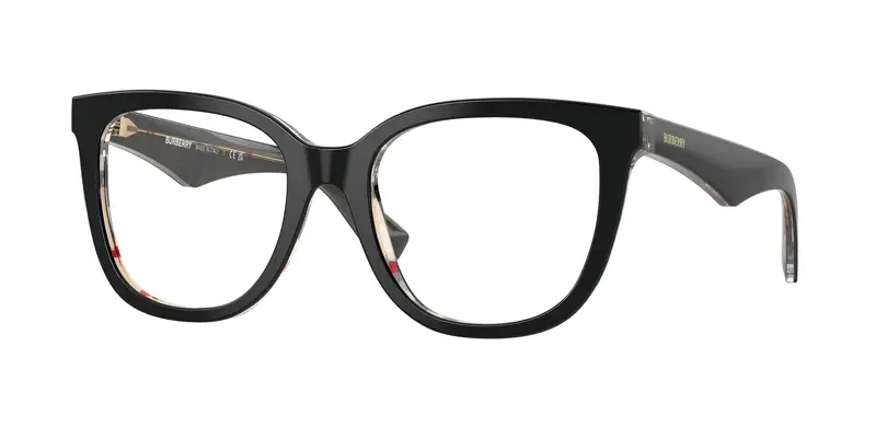 Burberry Donna BE2415  4121 Montature da vista Acetato Nero Trasparente Squadrata Normale