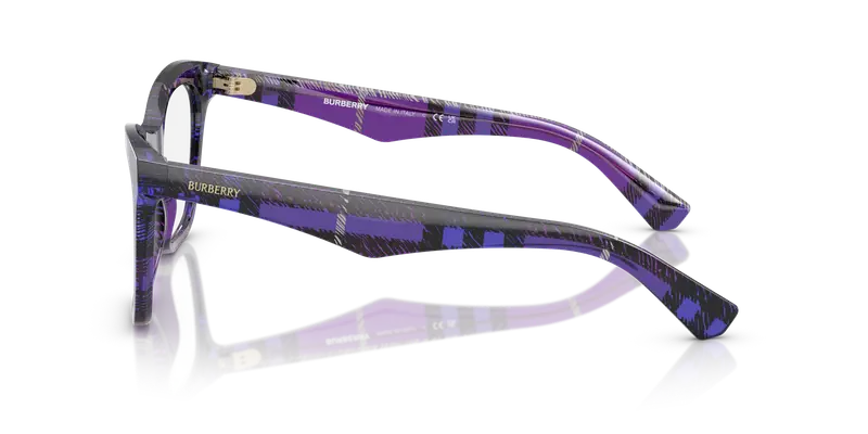 Burberry Donna BE2416 4113 Montature da vista Acetato Viola Trasparente Cat Eye Normale miniatura 3