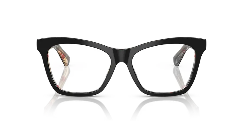 Burberry Donna BE2416 4121 Montature da vista Acetato Nero Trasparente Cat Eye Normale miniatura 2