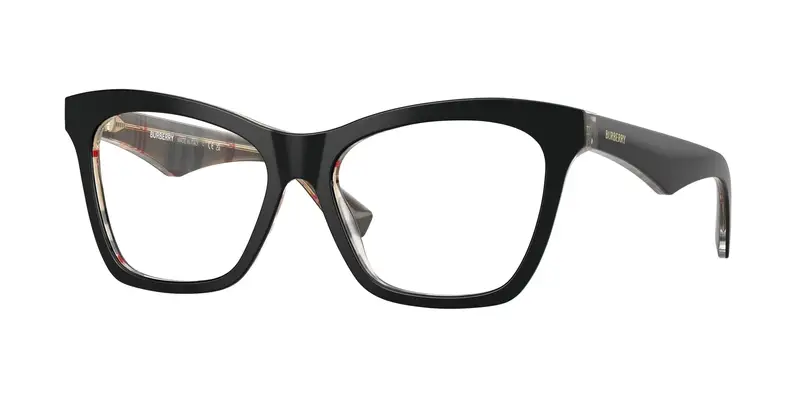 Donna BE2416 4121 Montature da vista Acetato Nero Trasparente Cat Eye Normale