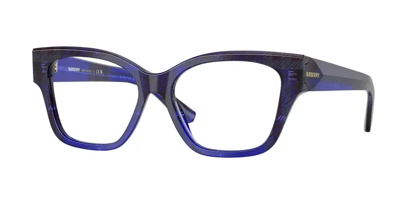Burberry Donna BE2420  4114 Montature da vista Acetato Blu Trasparente Cat Eye Normale