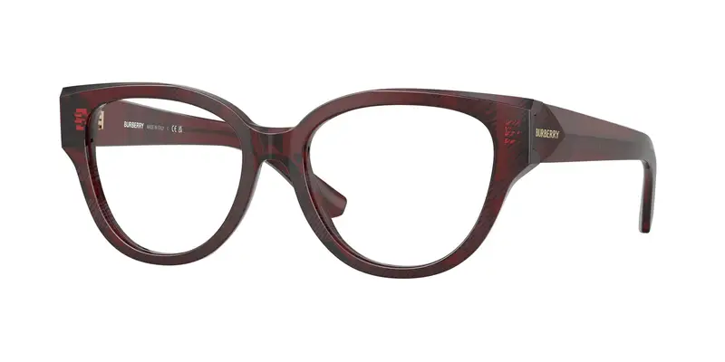 Burberry Donna BE2421 4115 Montature da vista Acetato Rosso Trasparente Pantos Normale