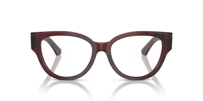 Burberry Donna BE2421 4115 Montature da vista Acetato Rosso Trasparente Pantos Normale miniatura 2