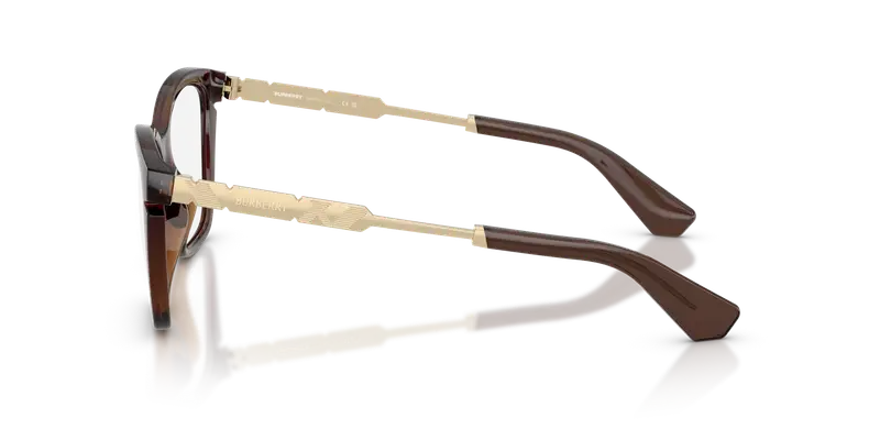 Burberry Donna BE2427U 4116 Montature da vista Iniettato Marrone Trasparente Cat Eye Normale miniatura 3