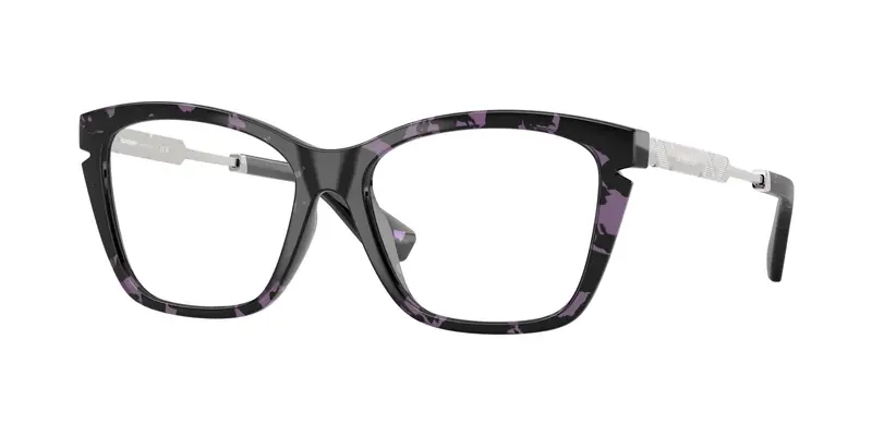 Burberry Donna BE2427U  4159 Montature da vista Iniettato Viola Trasparente Cat Eye Normale