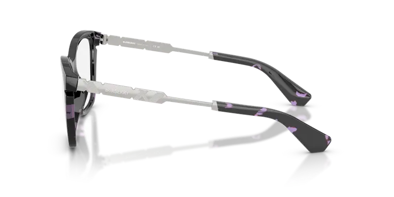 Burberry Donna BE2427U 4159 Montature da vista Iniettato Viola Trasparente Cat Eye Normale miniatura 3