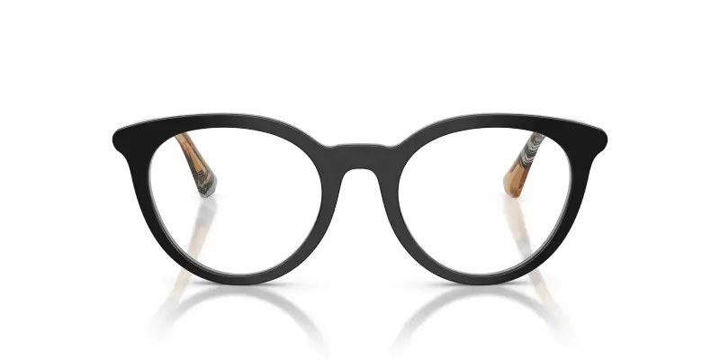 Donna BE2429 4161 Montature da vista Acetato Nero Trasparente Rotonda Normale miniatura 3