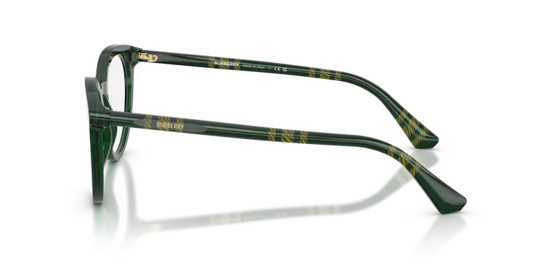 Burberry Donna BE2429 4162 Montature da vista Acetato Verde Trasparente Rotonda Normale miniatura 3
