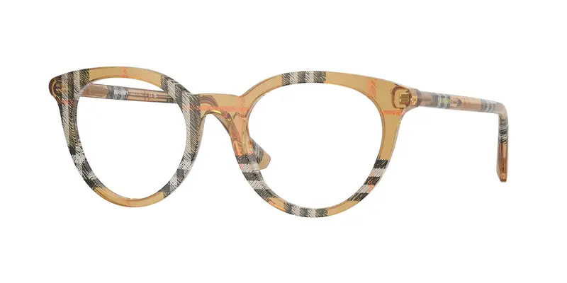 Burberry Donna BE2429  4163 Montature da vista Acetato Marrone Trasparente Rotonda Normale