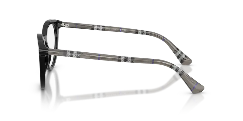 Burberry Donna BE2429 4165 Montature da vista Acetato Nero Trasparente Rotonda Normale miniatura 3