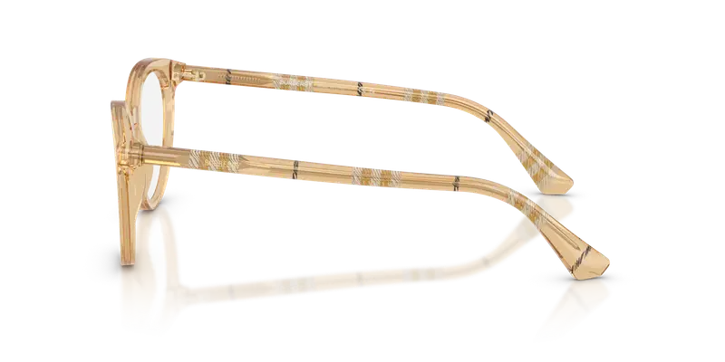 Burberry Donna BE2429 4167 Montature da vista Acetato Beige Trasparente Rotonda Normale miniatura 3