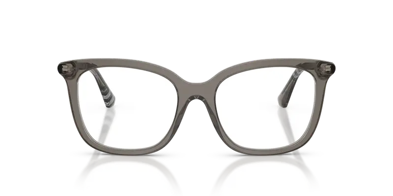 Burberry Donna BE2430 4160 Montature da vista Acetato Grigio Trasparente Squadrata Normale miniatura 2