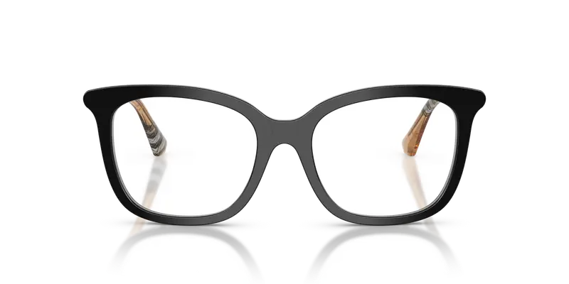 Burberry Donna BE2430 4161 Montature da vista Acetato Nero Trasparente Squadrata Normale miniatura 2