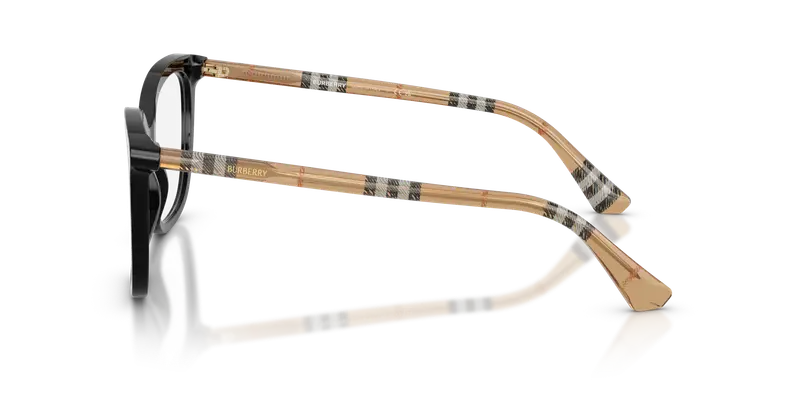 Burberry Donna BE2430 4161 Montature da vista Acetato Nero Trasparente Squadrata Normale miniatura 3