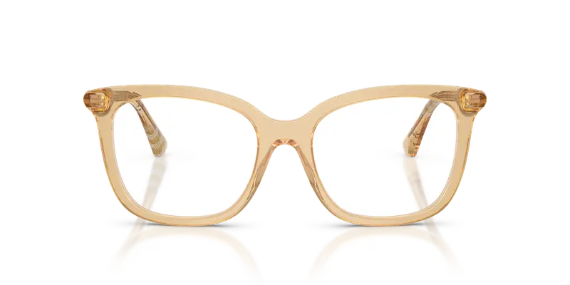 Burberry Donna BE2430 4167 Montature da vista Acetato Beige Trasparente Squadrata Normale miniatura 2