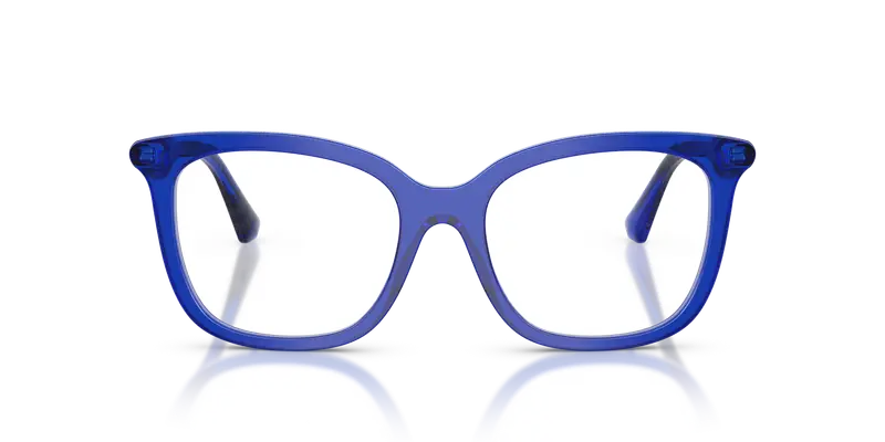 Burberry Donna BE2430 4168 Montature da vista Acetato Blu Trasparente Squadrata Normale miniatura 2