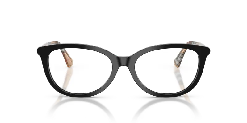 Burberry Donna BE2431 4161 Montature da vista Acetato Nero Trasparente Cat Eye Normale miniatura 2