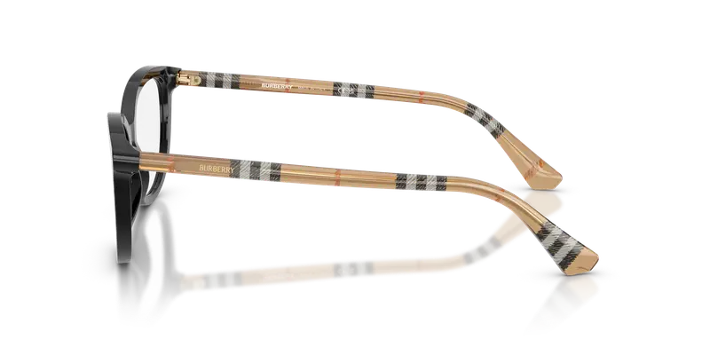 Burberry Donna BE2431 4161 Montature da vista Acetato Nero Trasparente Cat Eye Normale miniatura 3