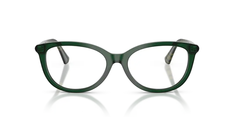 Burberry Donna BE2431 4162 Montature da vista Acetato Verde Trasparente Cat Eye Normale miniatura 2