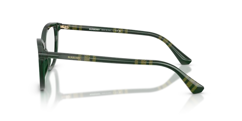 Burberry Donna BE2431 4162 Montature da vista Acetato Verde Trasparente Cat Eye Normale miniatura 3