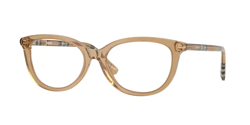Burberry Donna BE2431 4164 Montature da vista Acetato Beige Trasparente Cat Eye Normale