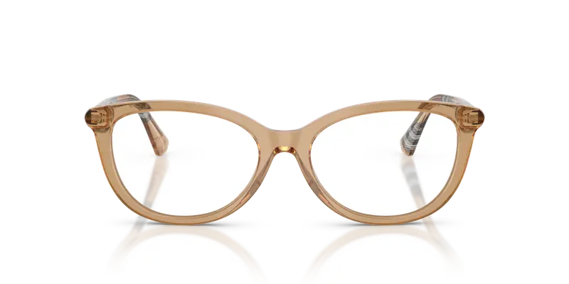 Burberry Donna BE2431 4164 Montature da vista Acetato Beige Trasparente Cat Eye Normale miniatura 2