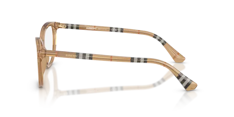 Burberry Donna BE2431 4164 Montature da vista Acetato Beige Trasparente Cat Eye Normale miniatura 3