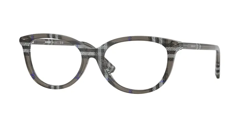 Burberry Donna BE2431 4166 Montature da vista Acetato Grigio Trasparente Cat Eye Normale