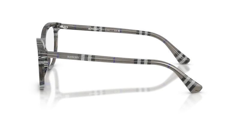 Burberry Donna BE2431 4166 Montature da vista Acetato Grigio Trasparente Cat Eye Normale miniatura 3