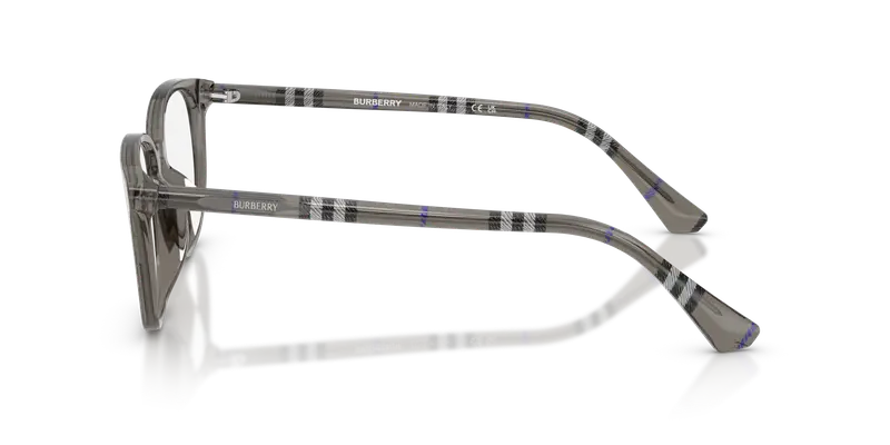 Burberry Donna BE2434D 4160 Montature da vista Acetato Grigio Trasparente Squadrata Normale miniatura 3