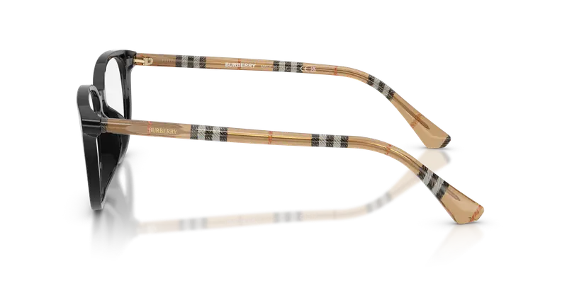 Burberry Donna BE2434D 4161 Montature da vista Acetato Nero Trasparente Squadrata Normale miniatura 3