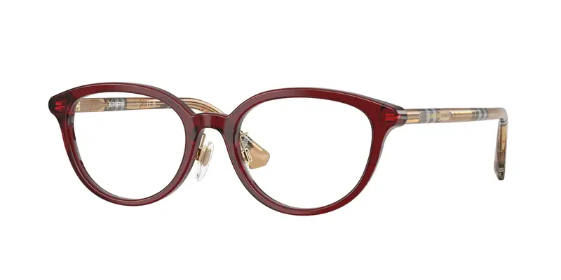 Burberry Donna BE2435D  4176 Montature da vista Acetato Rosso Trasparente Pantos Normale