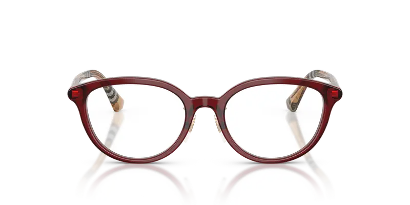 Burberry Donna BE2435D 4176 Montature da vista Acetato Rosso Trasparente Pantos Normale miniatura 2
