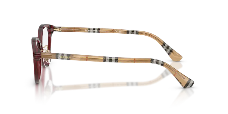 Burberry Donna BE2435D 4176 Montature da vista Acetato Rosso Trasparente Pantos Normale miniatura 3