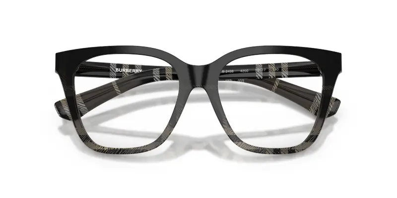 Donna BE2438 4200 Montature da vista Acetato Grigio Trasparente Squadrata Normale miniatura 2