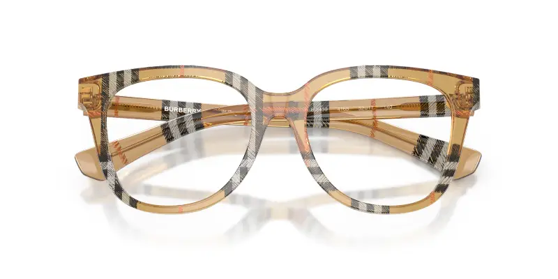 Donna BE2439 4163 Montature da vista Acetato Marrone Trasparente Pantos Normale miniatura 2