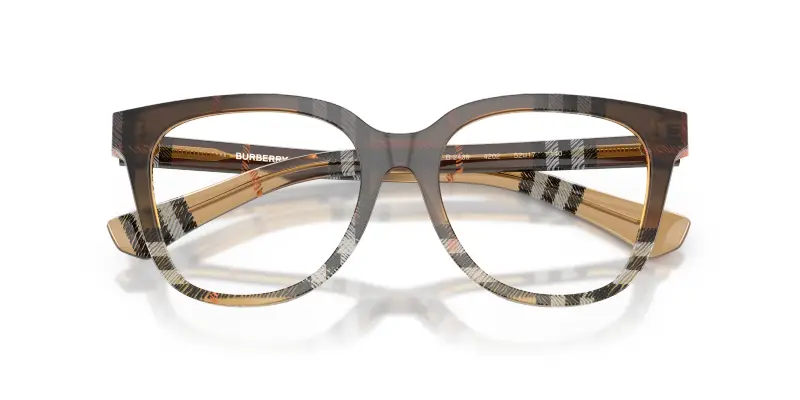 Donna BE2439 4202 Montature da vista Acetato Marrone Trasparente Pantos Normale miniatura 2