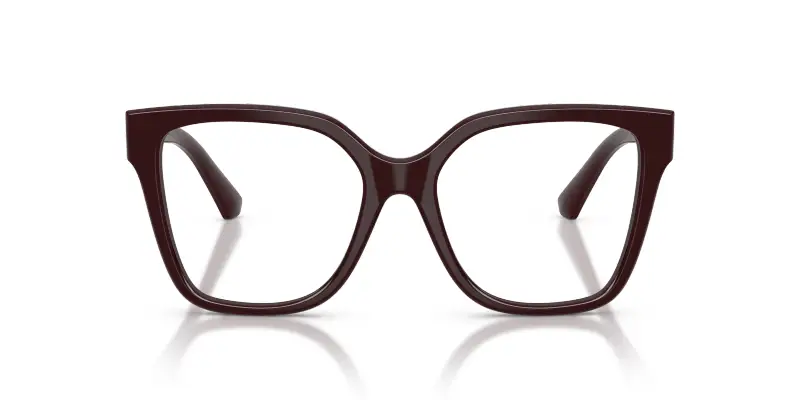 Donna BE2443 4204 Montature da vista Acetato Rosso Trasparente Squadrata Normale miniatura 3