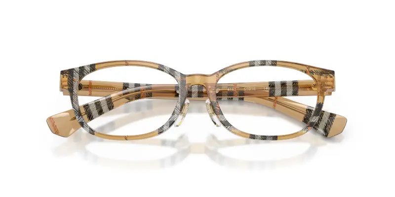 Donna BE2447D 4163 Montature da vista Acetato Marrone Trasparente Rotonda Normale miniatura 2