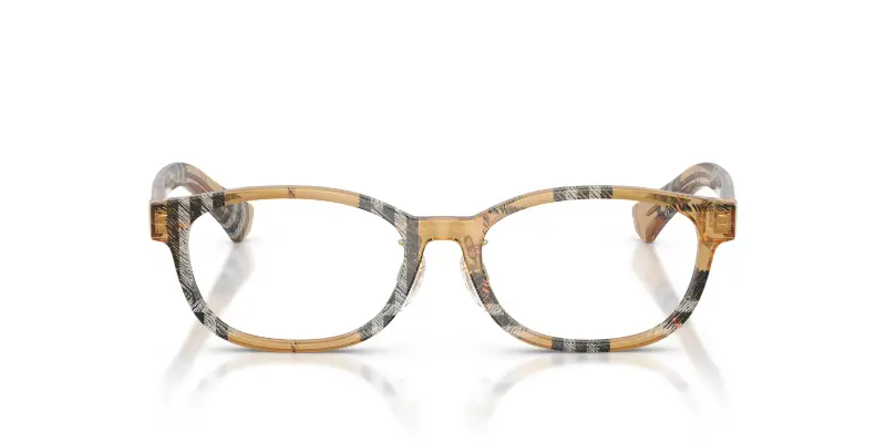 Donna BE2447D 4163 Montature da vista Acetato Marrone Trasparente Rotonda Normale miniatura 3