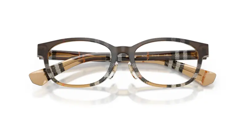 Donna BE2447D 4202 Montature da vista Acetato Marrone Trasparente Rotonda Normale miniatura 2