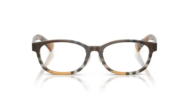 Donna BE2447D 4202 Montature da vista Acetato Marrone Trasparente Rotonda Normale miniatura 3