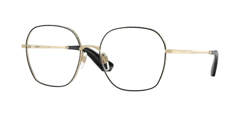 Donna Burberry BE1399 1326 Montature da vista Metallo Nero Trasparente Squadrata Normale